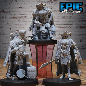 Ghost Captain Miniature | Set of 3 - Tabletop RPG & D&D miniature. Perfect for wargaming & collectors