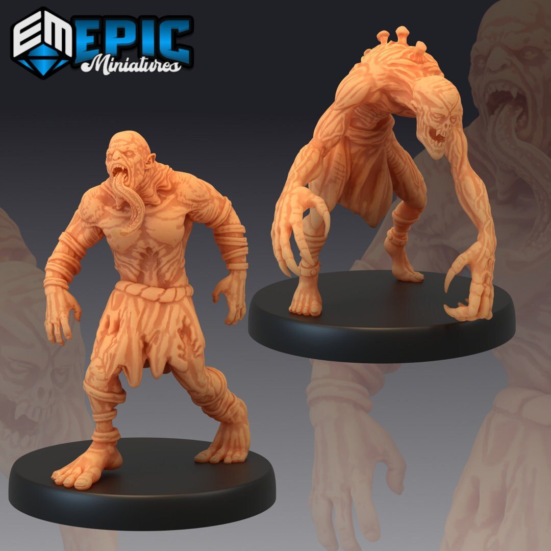 Ghoul Monster Miniature - Set of 2 - 28mm