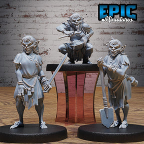 Ghoul Spawn Servant Miniature | Set of 3 - Tabletop RPG & D&D miniature. Perfect for wargaming & collectors