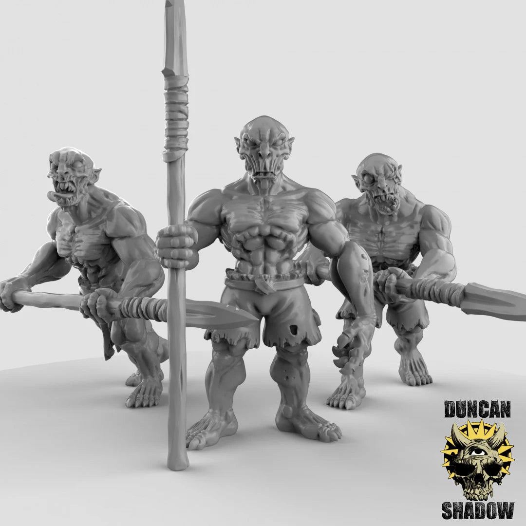 Ghoul, Vampire minion Miniature | Set of 3 - Tabletop RPG & D&D miniature. Perfect for wargaming & collectors