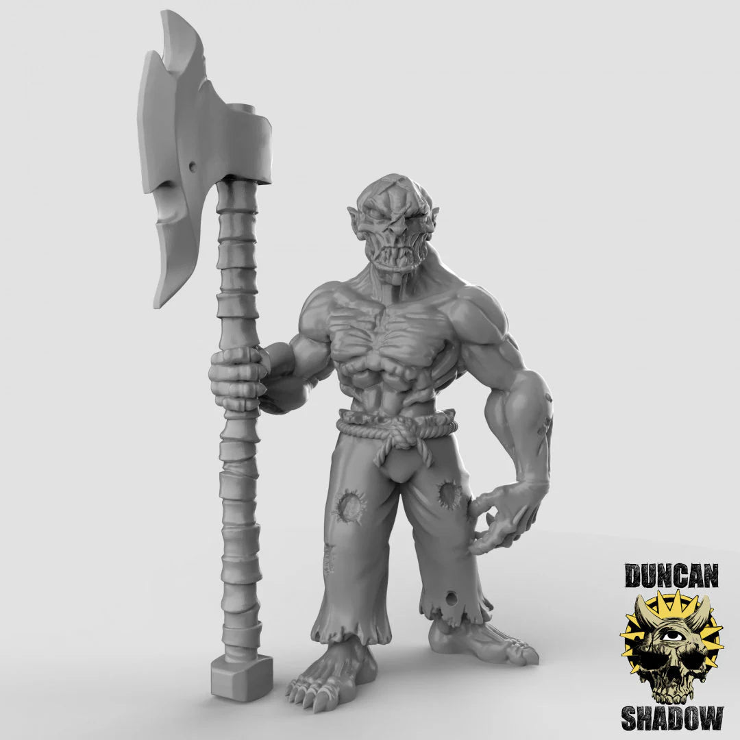 Ghouls Fighters Miniature | B - Tabletop RPG & D&D miniature. Perfect for wargaming & collectors