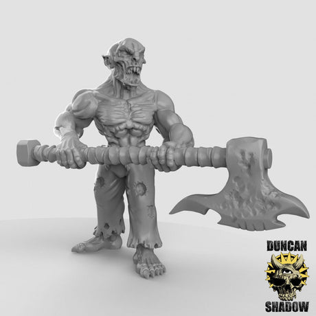 Ghouls Fighters Miniature | C - Tabletop RPG & D&D miniature. Perfect for wargaming & collectors