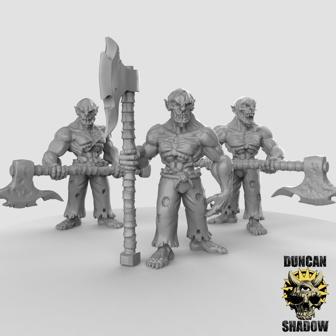 Ghouls Fighters Miniature - Set of 3 - 28mm