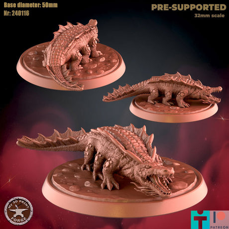 Giant Crocodile Miniature | B - Tabletop RPG & D&D miniature. Perfect for wargaming & collectors