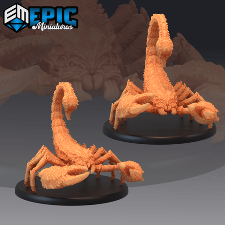 Giant Scorpion Miniature Set | Full Set All Models - Tabletop RPG & D&D miniature. Perfect for wargaming & collectors
