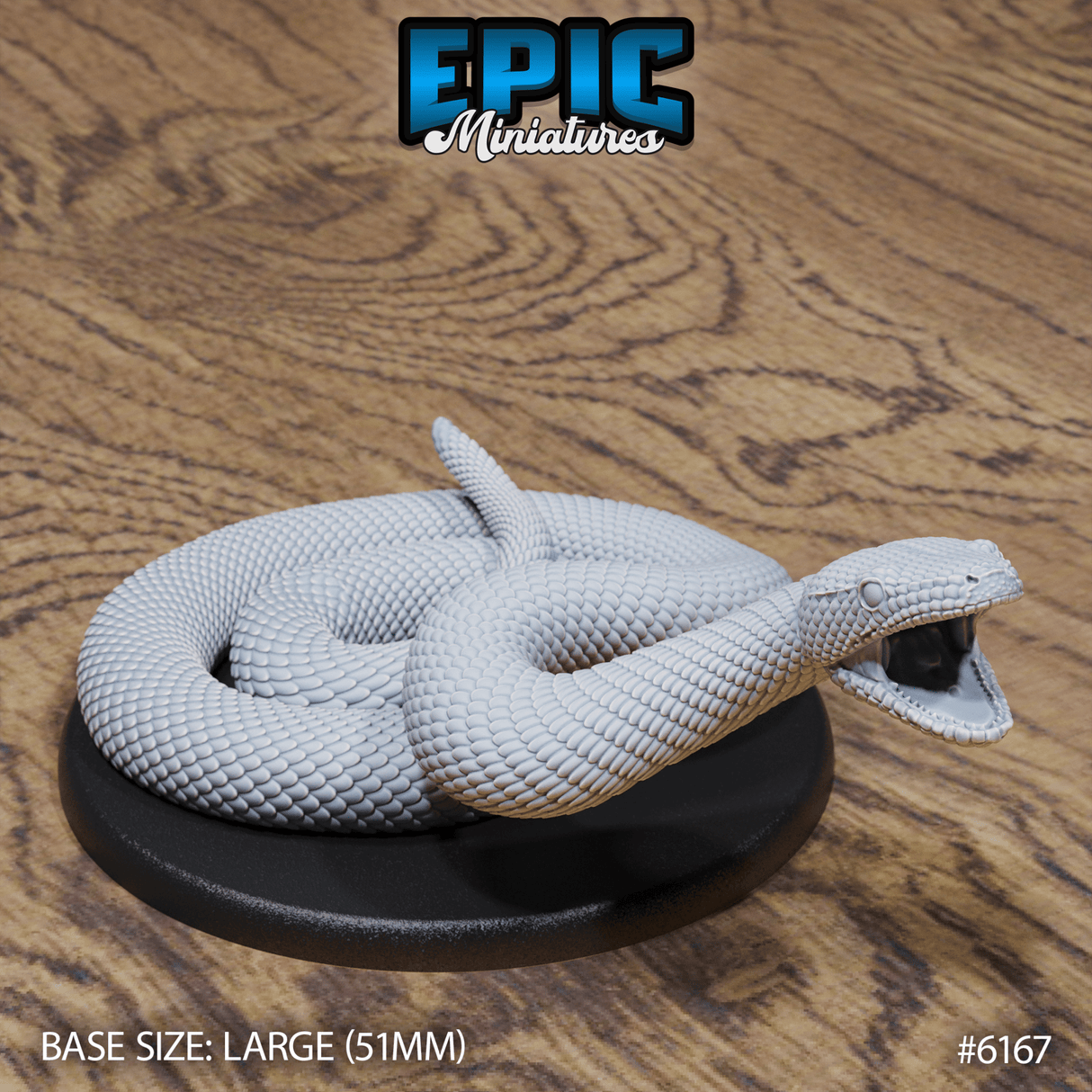 Giant Snakes Miniature | 6167 - Tabletop RPG & D&D miniature. Perfect for wargaming & collectors
