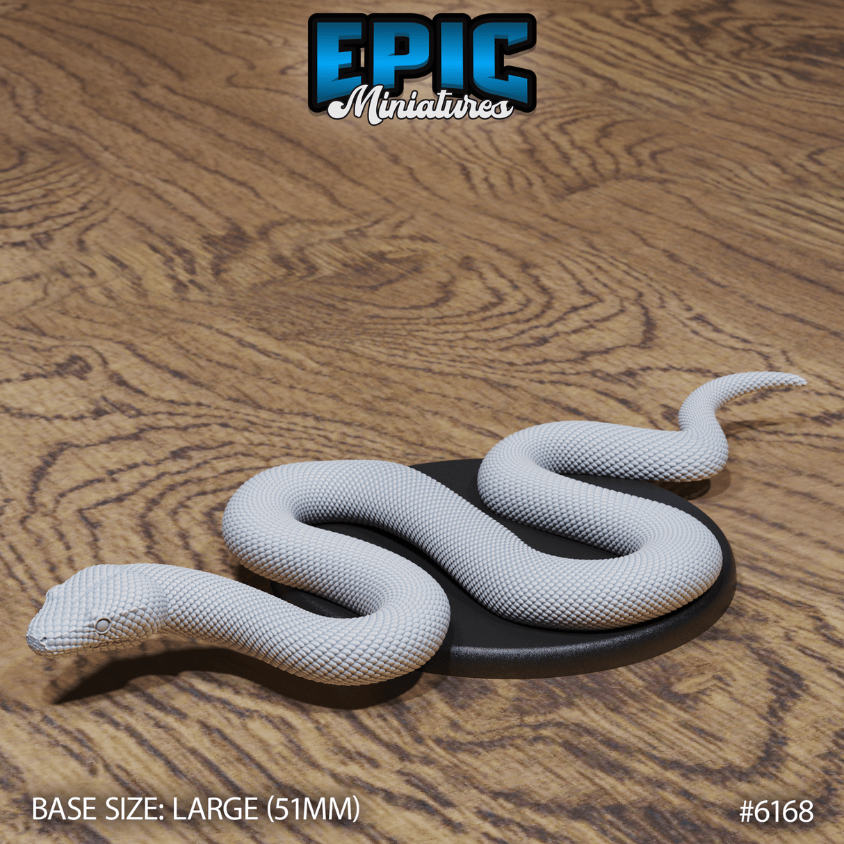 Giant Snakes Miniature | 6168 - Tabletop RPG & D&D miniature. Perfect for wargaming & collectors