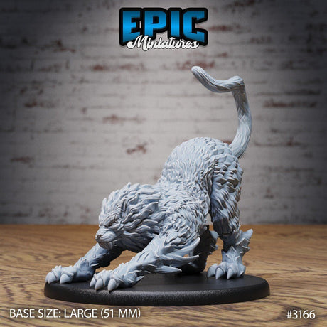 Giant Tiger Miniature | A - Tabletop RPG & D&D miniature. Perfect for wargaming & collectors