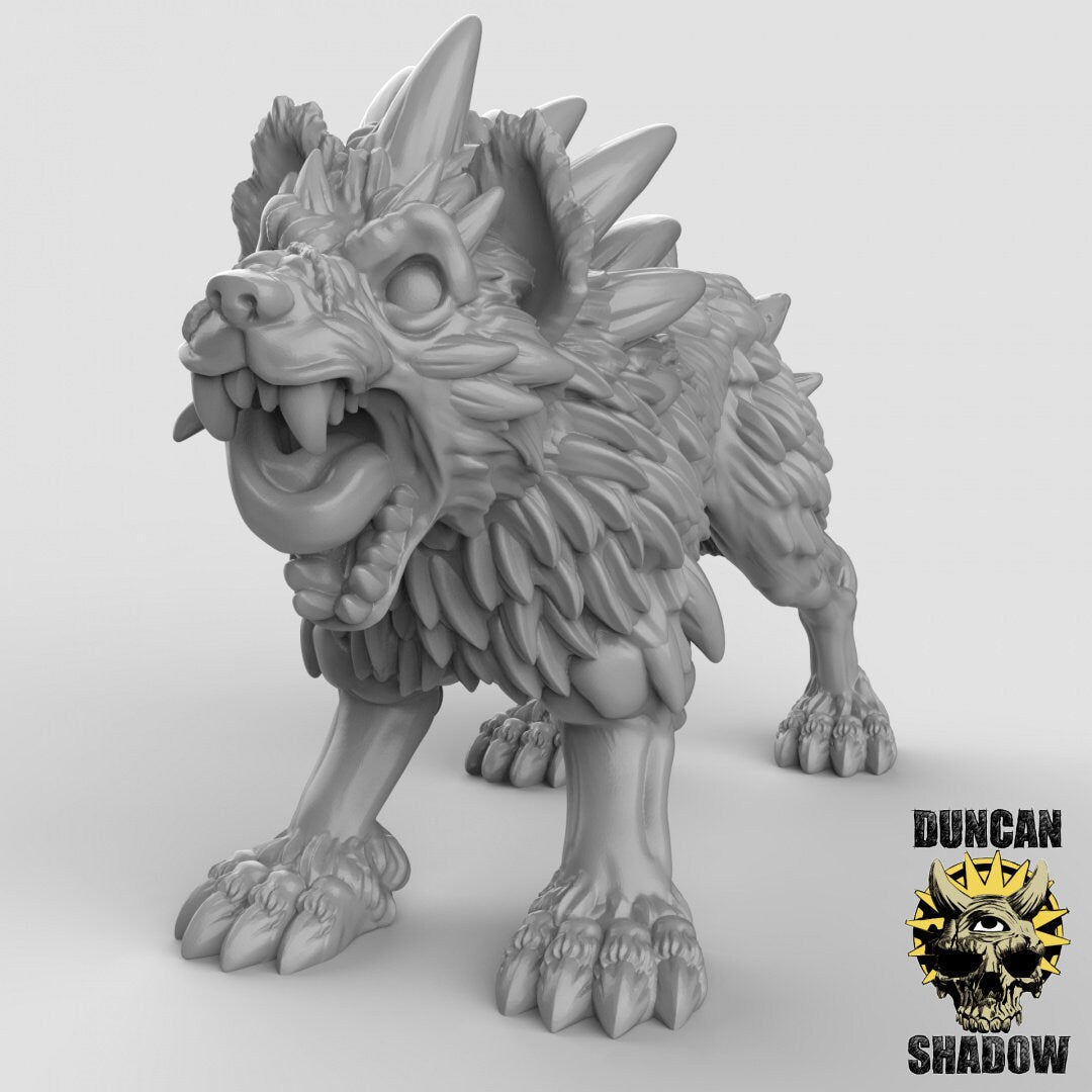 Giant Dire Wolf Miniature | A - Tabletop RPG & D&D miniature. Perfect for wargaming & collectors