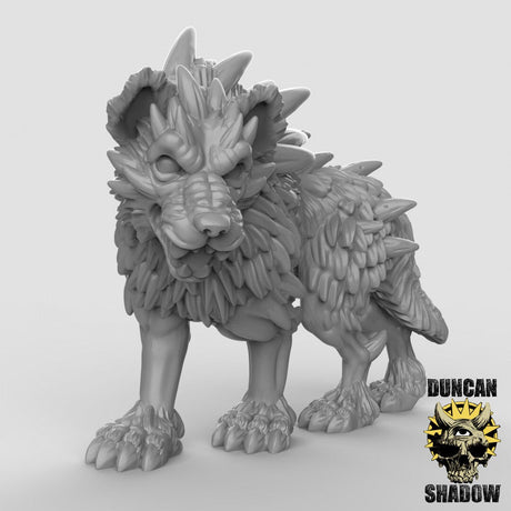 Giant Dire Wolf Miniature | B - Tabletop RPG & D&D miniature. Perfect for wargaming & collectors