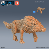 Giant Wolf Miniature | Set of 4 - Tabletop RPG & D&D miniature. Perfect for wargaming & collectors