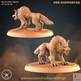 Wolf Miniature Set | top left - Tabletop RPG & D&D miniature. Perfect for wargaming & collectors