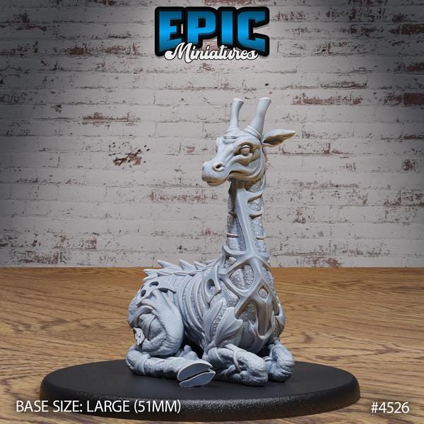 Giraffe Miniature | 4526 - Tabletop RPG & D&D miniature. Perfect for wargaming & collectors