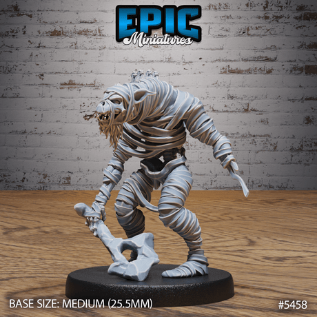 Gnoll Mummy Miniature | A - Tabletop RPG & D&D miniature. Perfect for wargaming & collectors
