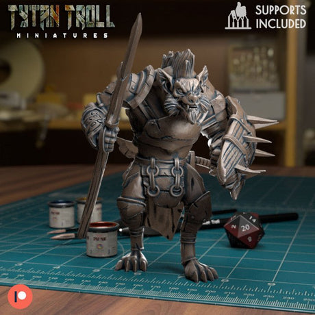 Gnoll Elite Encounter Miniature set | C - Tabletop RPG & D&D miniature. Perfect for wargaming & collectors