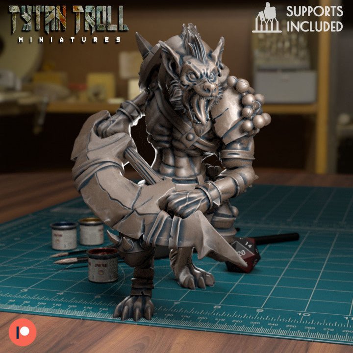 Gnoll Elite Encounter Miniature set | F - Tabletop RPG & D&D miniature. Perfect for wargaming & collectors