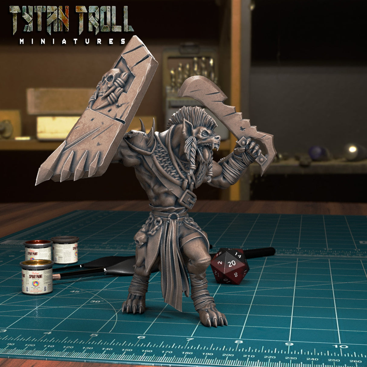 Gnoll Raiders Miniature | J - Tabletop RPG & D&D miniature. Perfect for wargaming & collectors