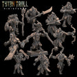 Gnoll Raiders Miniature | Set of 10 - Tabletop RPG & D&D miniature. Perfect for wargaming & collectors