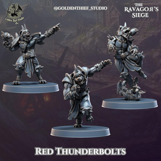 Gnoll Red Thunderbolts Miniature - Gnoll A - 32mm