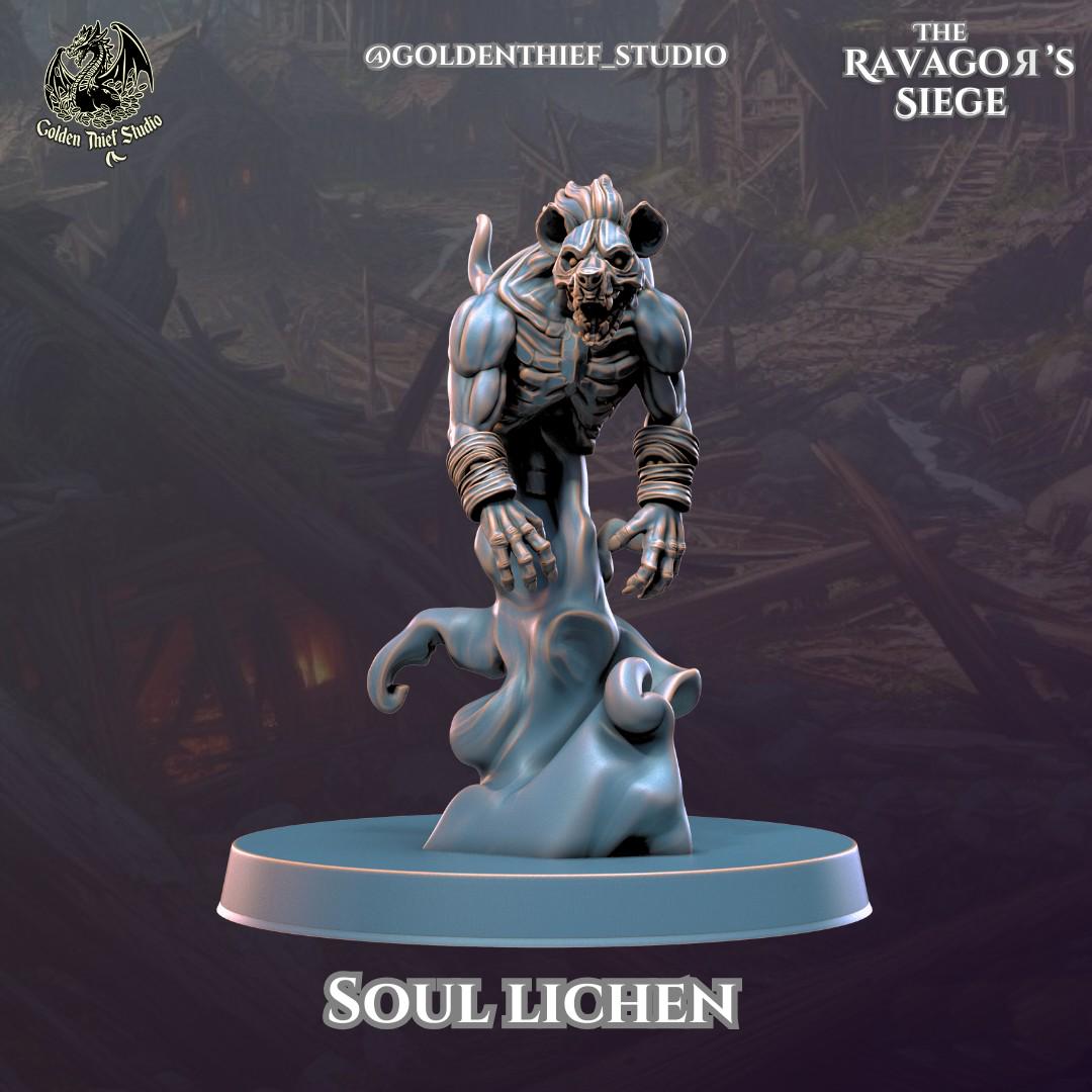 Gnoll Soul Lichen Miniature - Gnoll A - 32mm