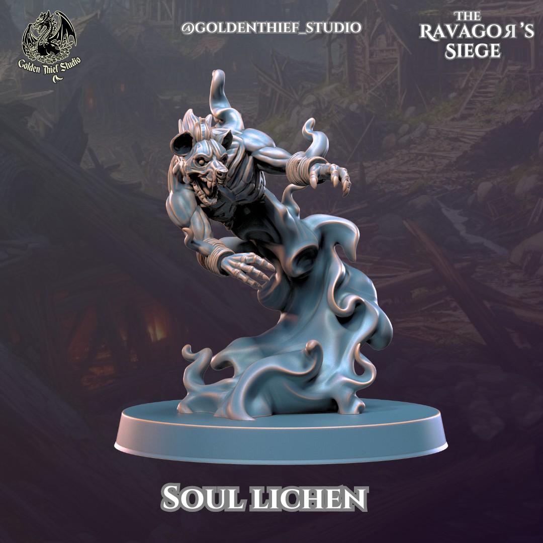 Gnoll Soul Lichen Miniature | Gnoll B - Tabletop RPG & D&D miniature. Perfect for wargaming & collectors
