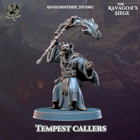 Gnoll Tempest Callers Miniature | Gnoll A - Tabletop RPG & D&D miniature. Perfect for wargaming & collectors