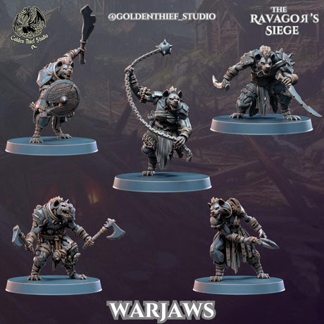 Gnoll Warjaws Miniature | Full Set All Models - Tabletop RPG & D&D miniature. Perfect for wargaming & collectors