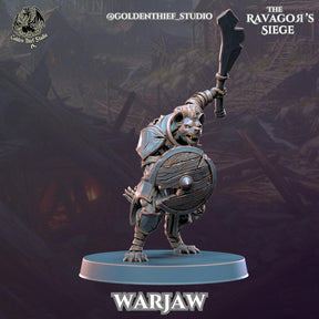Gnoll Warjaws Miniature | Gnoll A - Tabletop RPG & D&D miniature. Perfect for wargaming & collectors