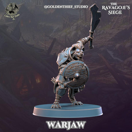 Gnoll Warjaws Miniature | Gnoll A - Tabletop RPG & D&D miniature. Perfect for wargaming & collectors