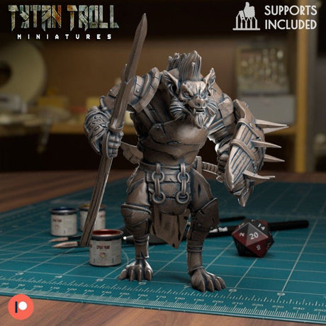 Gnoll Warriors Miniature | TT0172 Gnoll C - Tabletop RPG & D&D miniature. Perfect for wargaming & collectors