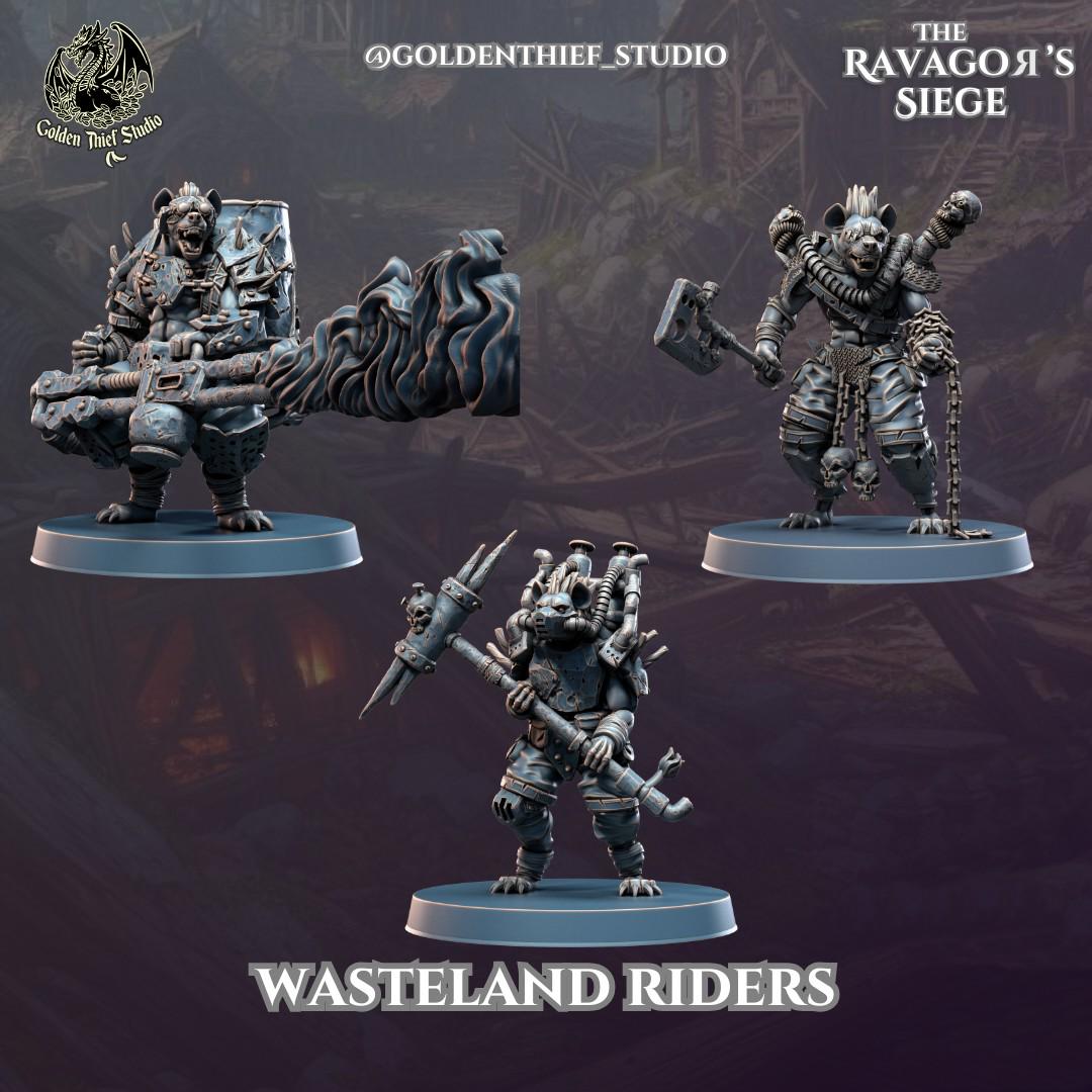 Gnoll Wasteland Riders Miniature - Full Set All Models - 32mm