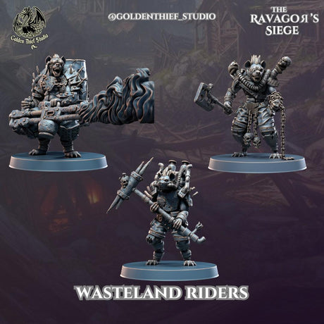 Gnoll Wasteland Riders Miniature | Full Set All Models - Tabletop RPG & D&D miniature. Perfect for wargaming & collectors