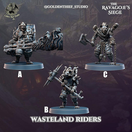 Gnoll Wasteland Riders Miniature | Full Set All Models - Tabletop RPG & D&D miniature. Perfect for wargaming & collectors