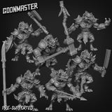 Gnolls Miniature | set of 6 - Tabletop RPG & D&D miniature. Perfect for wargaming & collectors