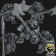 Gnolls with Great Axes Miniature | Set of 5 - Tabletop RPG & D&D miniature. Perfect for wargaming & collectors