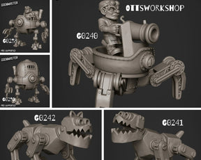 Gnome Machines team Miniature | Set of 5 - Tabletop RPG & D&D miniature. Perfect for wargaming & collectors