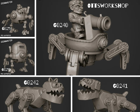 Gnome Machines team Miniature | Set of 5 - Tabletop RPG & D&D miniature. Perfect for wargaming & collectors