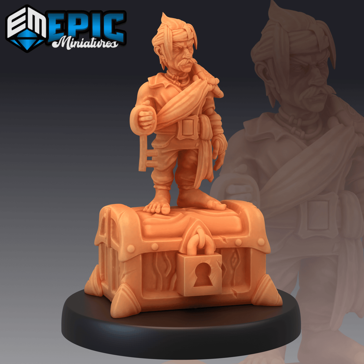 Gnome Pirates Miniature | A - Tabletop RPG & D&D miniature. Perfect for wargaming & collectors