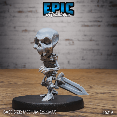Gnome Skeleton Miniature | A - Tabletop RPG & D&D miniature. Perfect for wargaming & collectors