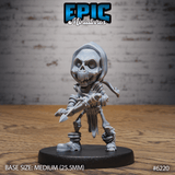 Gnome Skeleton Miniature | B - Tabletop RPG & D&D miniature. Perfect for wargaming & collectors