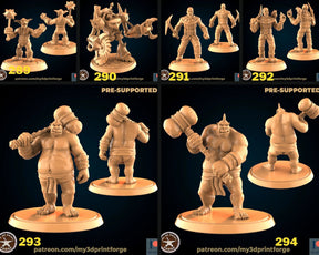 Goblin And Ogre Miniature | Set of 6 - Tabletop RPG & D&D miniature. Perfect for wargaming & collectors