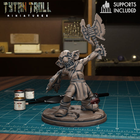 Goblin Attack team Miniature | A - Tabletop RPG & D&D miniature. Perfect for wargaming & collectors