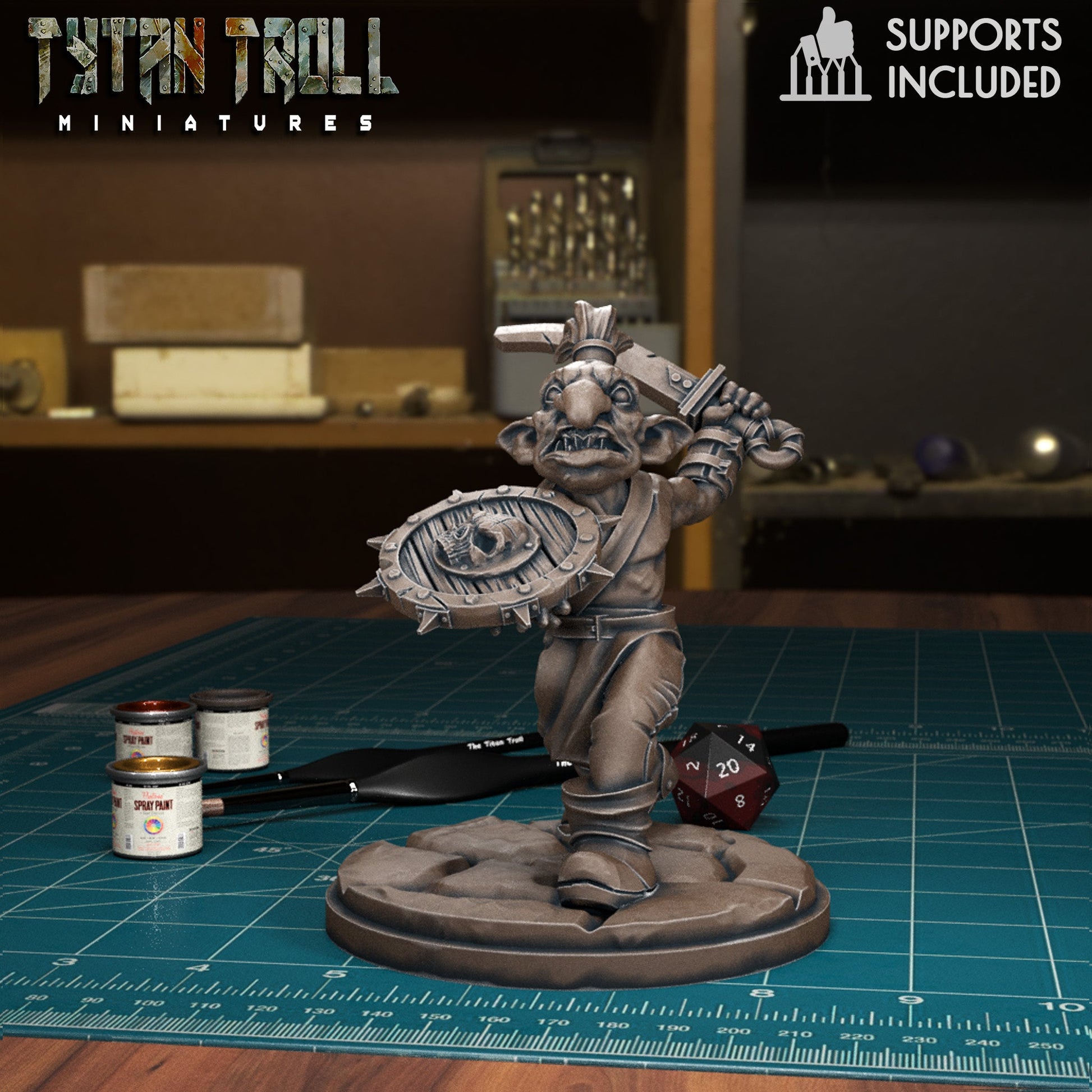 Goblin Attack team Miniature - B - 28mm