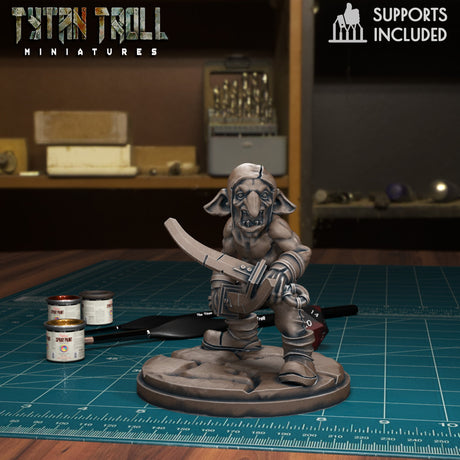 Goblin Attack team Miniature | C - Tabletop RPG & D&D miniature. Perfect for wargaming & collectors