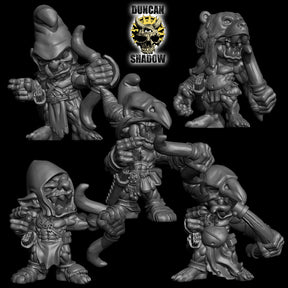 Goblin Barbarians with Bows Miniature | Set of 5 - Tabletop RPG & D&D miniature. Perfect for wargaming & collectors