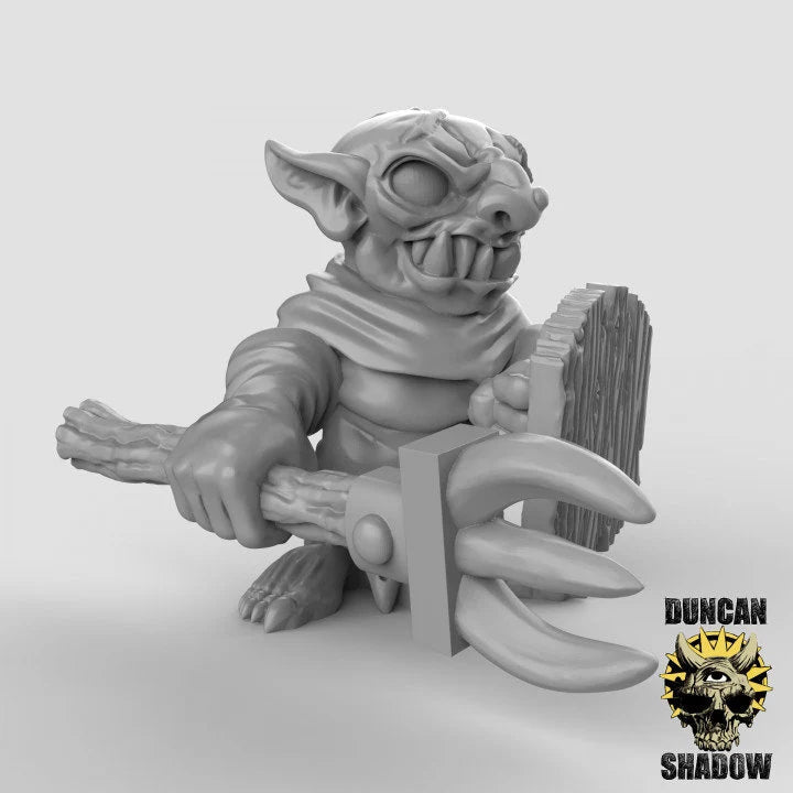 Goblin Fork Miniature | C - Tabletop RPG & D&D miniature. Perfect for wargaming & collectors