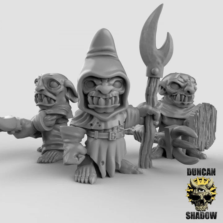 Goblin Fork Miniature | Set of 3 - Tabletop RPG & D&D miniature. Perfect for wargaming & collectors