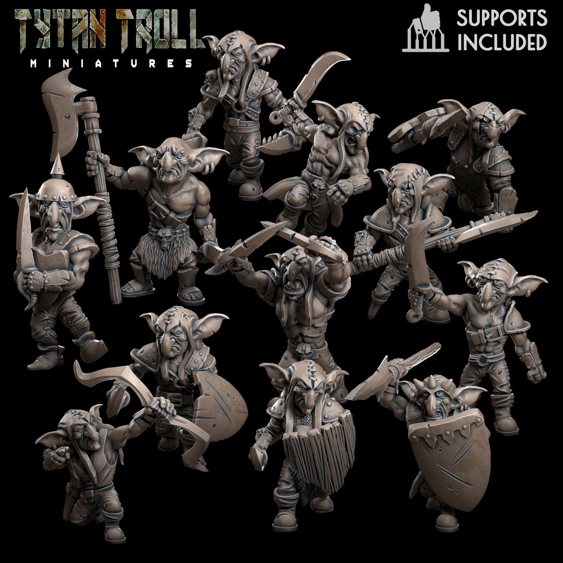 Goblin Horde Miniature - Full Set All Models - 28mm