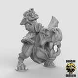 Goblin Hound Riders Miniature | D0107 (left) - Tabletop RPG & D&D miniature. Perfect for wargaming & collectors