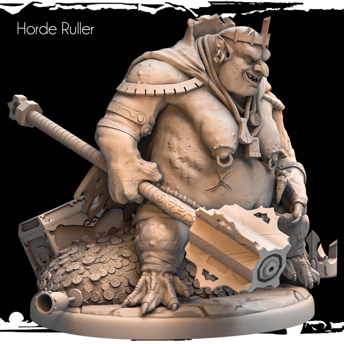 Goblin King Miniature | Goblin King - Tabletop RPG & D&D miniature. Perfect for wargaming & collectors